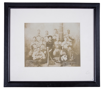 1898 Battleship Maine Baseball Team Photo 9 1/4x7 3/8" "All Blown Up At Havana Feb 15th in 1898" 